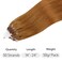 HOTBANANA Micro Ring Hair Extensions Human Hair, 14 inch 50g 50s Auburn Ginger Micro Beads Real Human Hair Extensions Straight Micro Link Micro Loop Hair Extensions
