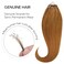 HOTBANANA Micro Ring Hair Extensions Human Hair, 14 inch 50g 50s Auburn Ginger Micro Beads Real Human Hair Extensions Straight Micro Link Micro Loop Hair Extensions