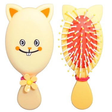 Artkingdome Cute Animal Rabbit Comb Toddler Hair Brush Detangling Anti-static Soft Massage for Kid's Curly Straight Wet Dry Hair brushes Hair Combs Gift Yellow