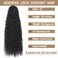COOKOO 24 Inch New Goddess Locs Crochet Hair 8 Packs Wavy Faux Locs Synthetic Hair with Curls Pre Looped Bohemian Soft River Locs Crochet Hair Synthetic Boho Hippie Locs Hair Extensions 1B#