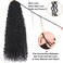 COOKOO 24 Inch New Goddess Locs Crochet Hair 8 Packs Wavy Faux Locs Synthetic Hair with Curls Pre Looped Bohemian Soft River Locs Crochet Hair Synthetic Boho Hippie Locs Hair Extensions 1B#