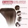 S-noilite Hair Toppers for Women - Real Human Hair Topper, 8 * 11inch Handmade Base with Bangs, 3603D Cover Clip in French Bangs (Dark Brown)