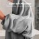 Umisleep Extra Large Microfiber Hair Towel for Women Long, Curly, Thick Hair, Super Soft Anti Frizz Quick Dry Hair Towel Wrap, Ultra Absorbent Hair Turban with Elastic Band Grey