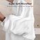 Umisleep Extra Large Microfiber Hair Towel for Women Curly, Long, Thick Hair, 2 Pack Ultra Absorbent Hair Drying Towel Wrap, Super Soft Anti Frizz Hair Turban with Elastic Loop (White, Pink)