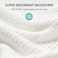 YFONG X-Large Microfiber Hair Towel Wrap for Women, Soft Hair Drying Towel with Elastic Band, Fast Drying Hair Turbans for Wet Curly Long Hair, Microfiber Towel for Hair Anti Frizz 30" X 40" (White)