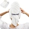 YFONG X-Large Microfiber Hair Towel Wrap for Women, Soft Hair Drying Towel with Elastic Band, Fast Drying Hair Turbans for Wet Curly Long Hair, Microfiber Towel for Hair Anti Frizz 30" X 40" (White)