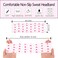 Leeven Women's Headbands for Short Hair Non Slip Elastic Floral Hairbands Soft Fabric Stripe Head Bands for Girls Heart Headbands