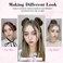 REECHO 2 PCS Mini Claw Clip in Messy &amp; Cat Ears Hair Bun Extensions HB001 Wig Accessory Updo Hairpieces for Women Girls (Pack of 2-3" Straight, Dark Brown)