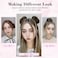 REECHO 2 PCS Mini Claw Clip in Messy &amp; Cat Ears Hair Bun Extensions HB001 Wig Accessory Updo Hairpieces for Women Girls (Pack of 2-3.5" Wavy, Dark Brown)