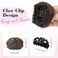 REECHO Space Bun Hair Pieces, 2 PCS Mini Claw Clip in Messy &amp; Cat Ears Fake Hair Bun Extensions HB001 Wig Accessory Updo Hairpieces for Women Girls (Pack of 2-3.5" Wavy, Medium Ash Brown)