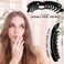 RC ROCHE ORNAMENT 6 Pcs Womens Premium Hair Plastic Banana Classic Clincher Strong Hold Ponytail Maker Styling Girls Ladies Beauty Accessory Clasp Clip, Medium Black