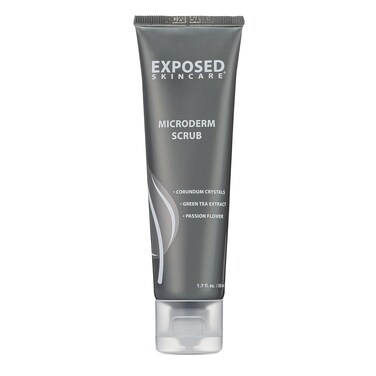 Exposed Skin Care Microderm Face Scrub to Improve Acne Scars, Blackheads, Fine Lines, Clogged Pores &ndash; Gentle Exfoliating Face Scrub with Corundum Crystals to Achieve Smooth, Glowing Skin (1.7 Fl Oz)