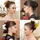 RC ROCHE ORNAMENT 6 Pcs Womens Elegant Premium Luxe Chic Styling Sectioning Super Strong Hold Non Slip Big Hair Fashion Pin Grips Claw Jaw Clamp Clips, Medium Black