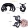RC ROCHE ORNAMENT 6 Pcs Womens Elegant Premium Luxe Chic Styling Sectioning Super Strong Hold Non Slip Big Hair Fashion Pin Grips Claw Jaw Clamp Clips, Medium Black