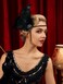 SWEETV 1920s Headpiece Flapper Headband, Rhinestone Pearl Feather Hair Band Great Gatsby Headpiece Accessoreis for Women,Green