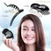RC ROCHE ORNAMENT 6 Pcs Womens Square Strong Grip Secure Hold Inner Teeth Styling Plastic Comfortable Curve No Slip Beauty Accessory Girls Ladies Claw Clamp Clip, Medium Black