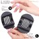 RC ROCHE ORNAMENT 6 Pcs Womens Square Strong Grip Secure Hold Inner Teeth Styling Plastic Comfortable Curve No Slip Beauty Accessory Girls Ladies Claw Clamp Clip, Medium Black