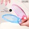 RC ROCHE ORNAMENT 6 Pcs Hair Clip Classic Oval Side Opening Slide Plastic Curve Flat Comb Inner Teeth Clamp Barrette Girls Ladies Beauty Accessory Grip, Large Transparent Multicolor