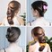 RC ROCHE ORNAMENT 6 Pcs Womens French Barrette Cute Flat Ribbon Bow Styling Strong Hold Firm Grip Teeth Side Slide Beauty Fashion Accessory Plastic Hair Clips Clamp, Medium Black