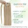 Easyouth Blonde Pony Talis Hair Extensions Real Human Hair Straight Ponytail Extension Golden Blonde Highlighted Honey Blonde Wrap Around Ponytail Human Hair Extensions Natural 16Inch 80g #16P24