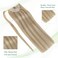Easyouth Blonde Pony Talis Hair Extensions Real Human Hair Straight Ponytail Extension Golden Blonde Highlighted Honey Blonde Wrap Around Ponytail Human Hair Extensions Natural 16Inch 80g #16P24