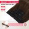 Clip in Hair Extensions, 4PCS 16 Inch Clip in Extensions for Women Layered Cut Natural Lightweight Hairpieces with Thinner Softer Invisible Weft - Dark Brown with Highlights