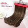 Clip in Hair Extensions, 4PCS 16 Inch Clip in Extensions for Women Layered Cut Natural Lightweight Hairpieces with Thinner Softer Invisible Weft - Dark Brown with Highlights