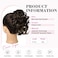 REECHO 9" Short Ponytail Extension, Classic Loose Curly Wavy Claw Clip Pony tails Hair Extensions HP001 Hairpieces for Women - Dark Brown with Highlights