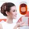 RC ROCHE ORNAMENT 6 Pcs Womens Square Strong Grip Secure Hold Inner Teeth Styling Plastic Comfortable Curve No Slip Beauty Accessory Girls Ladies Claw Clamp Clip, Large Brown