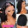 Curly Bob Wig Human Hair Deep Curly Wigs for Black Women 13x4 Lace Front Bob Wigs Human Hair Short Curly Bob Wig with Natural Hairline 10 Inch
