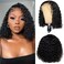 Curly Bob Wig Human Hair Deep Curly Wigs for Black Women 13x4 Lace Front Bob Wigs Human Hair Short Curly Bob Wig with Natural Hairline 10 Inch