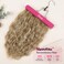REECHO Clip in Hair Extensions, 4PCS Hair Extensions 14" Short Wavy Hair Extensions Invisible Lace Weft Natural Soft Hairpieces for Women &ndash; Golden Blonde with Highlights