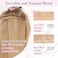REECHO Clip in Hair Extensions, 4PCS Blonde Hair Extensions 24" Thick Long Beach Waves hair extensions HE003 Invisible Lace Weft Natural Soft Hairpieces for Women &ndash; Medium Brown