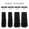 REECHO 24" Curly Wavy 4 Pieces Set Clip in Hair Extensions Natural Black