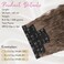 REECHO Clip in Hair Extensions, 5PCS Ash Blonde Hair Extensions 24" Thick Long Loose Waves hair extensions HE002 Invisible Lace Weft &ndash; Dark Ash Blonde with Golden Ends