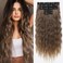 REECHO Clip in Hair Extensions, 5PCS Ash Blonde Hair Extensions 24" Thick Long Loose Waves hair extensions HE002 Invisible Lace Weft &ndash; Dark Ash Blonde with Golden Ends