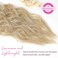 REECHO Clip in Hair Extensions, 4PCS Blonde Hair Extensions 24" Thick Long Beach Waves hair extensions HE003 Invisible Lace Weft Natural Soft Hairpieces for Women &ndash; Natural Blonde