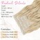REECHO Clip in Hair Extensions, 4PCS Blonde Hair Extensions 24" Thick Long Beach Waves hair extensions HE003 Invisible Lace Weft Natural Soft Hairpieces for Women &ndash; Natural Blonde