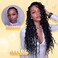 24 Inch Deep Faux Locs Crochet Hair Goddess Locs Crochet Hair for Women Faux Locs Crochet with Curly Ends Pre Looped Deep Wave Soft Locs Synthetic Hair Extension 8 Packs Black Color