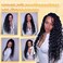 24 Inch Deep Faux Locs Crochet Hair Goddess Locs Crochet Hair for Women Faux Locs Crochet with Curly Ends Pre Looped Deep Wave Soft Locs Synthetic Hair Extension 8 Packs Black Color