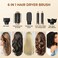 6 in 1 Blow Dryer Brush, Hair Dryer Brush with Diffuser for Curly Hair, Negative Ionic Magic Hair Styler, Air Styler for Hair Curling, Brush Blow Dryer Straight, Volumize, Drying Hair Styling Tool
