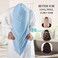 YFONG 3 Pack Large Microfiber Hair Towel Wrap, 30" x 10" Thicker Anti Frizz Quick Dry Hair Towels for Women Long, Curly, Thick Hair, Super Absorbent Hair Turban for Wet Hair (Grey, Pink, Blue)