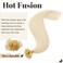 Pre Bonded U Tip Hair Extensions Human Hair 100 Strands Keratin Fushion Nail Tip Human Hair Extensions 100% Real Remy Hair Silky Straight #60 Platinum Blonde 14 Inch 100 Strands/Pack 50g