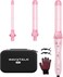 Wavytalk Rotating Curling Iron Set, Curlmaker Pro, Automatic Hair Curler with 3 Sizes Ceramic Barrel (0.5"-1"-1.25") for Tight &amp; Spiral Curls and Beach Waves, Effortless Get Long-Lasting Styling, Pink