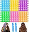 30 Pcs Heatless Hair Curlers Wave Curls Styling Kit with 2 Pcs Styling Hooks, No Heat Hair Curlers Heatless Wave Curlers for Women Girls Long Medium Short Hair (6 Colors, 55 cm/21.65 inch)