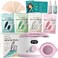 LANSLEYWAX Waxing Kit for Women Men-Pink Wax Machine with 39 Accessories-Hard Wax Kit for Face Eyebrow Lip Brazilian Bikini Sensitive Skin, Digital Waxing Warmer Hair Removal for Home/Salon Use