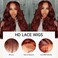 28 Inch Reddish Brown Lace Front Wigs Human Hair Pre Plucked 200% Density Body Wave Lace Frontal Wig Human Hair 13x4 HD Lace Brown wig human hair with baby hair glueless wigs