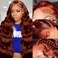 28 Inch Reddish Brown Lace Front Wigs Human Hair Pre Plucked 200% Density Body Wave Lace Frontal Wig Human Hair 13x4 HD Lace Brown wig human hair with baby hair glueless wigs