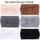 XTREND 6 Pcs Wide Headbands for Women Non Slip Fashion Stretch Headband Boho Head Bands Women's Hair Band Turban Workout Hairband Girls Accessories（Dark gray, Light gray, White, Black, Coffee, Beige）