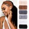 XTREND 6 Pcs Wide Headbands for Women Non Slip Fashion Stretch Headband Boho Head Bands Women's Hair Band Turban Workout Hairband Girls Accessories（Dark gray, Light gray, White, Black, Coffee, Beige）